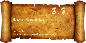 Baza Havaska névjegykártya